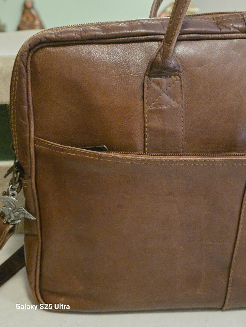 Vintage CORTEZ Brown Colombian Leather Briefcase Laptop Bag - EUC - Picture 15 of 17
